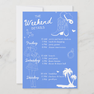 Coastal Cowgirl Bachelorette Weekend Invitation