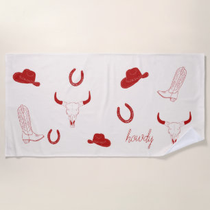 Coastal Cowgirl Beach Towel