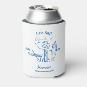Coastal cowgirl Blue Ocean Bachelorette weekend Can Cooler