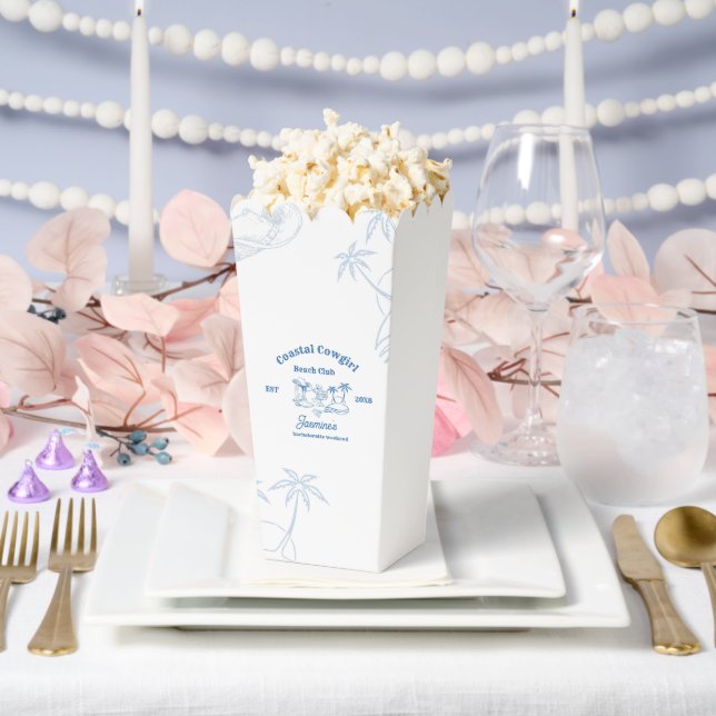 Coastal cowgirl Blue Ocean Bachelorette weekend Favor Box (Wedding)