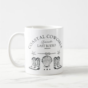 Coastal Cowgirl Boots Western Bachelorette Party Coffee Mug