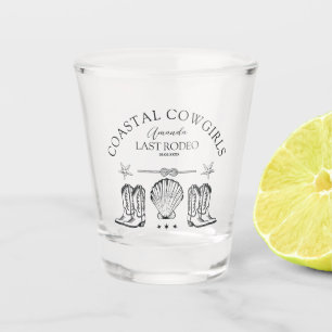 Coastal Cowgirl Boots Western Bachelorette Party Shot Glass