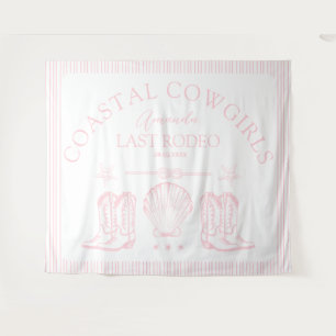 Coastal Cowgirl Boots Western Bachelorette Party Tapestry