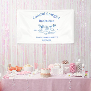 Coastal Cowgirl coast Beach Bachelorette party Banner