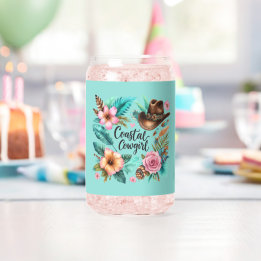 Coastal Cowgirl Drinkware Set Can Glass