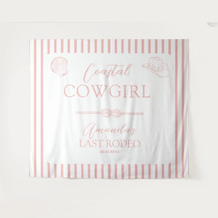 Coastal Cowgirl Hat Western Bachelorette Party Tapestry