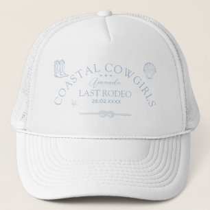 Coastal Cowgirl Nautical Western Bachelorette Trucker Hat