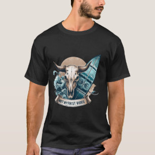 Coastal Cowgirl Not My First Rodeo Surfer Riding W T-Shirt
