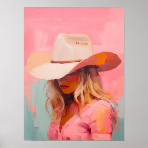 Coastal Cowgirl Painting Print Western Coquette Ba