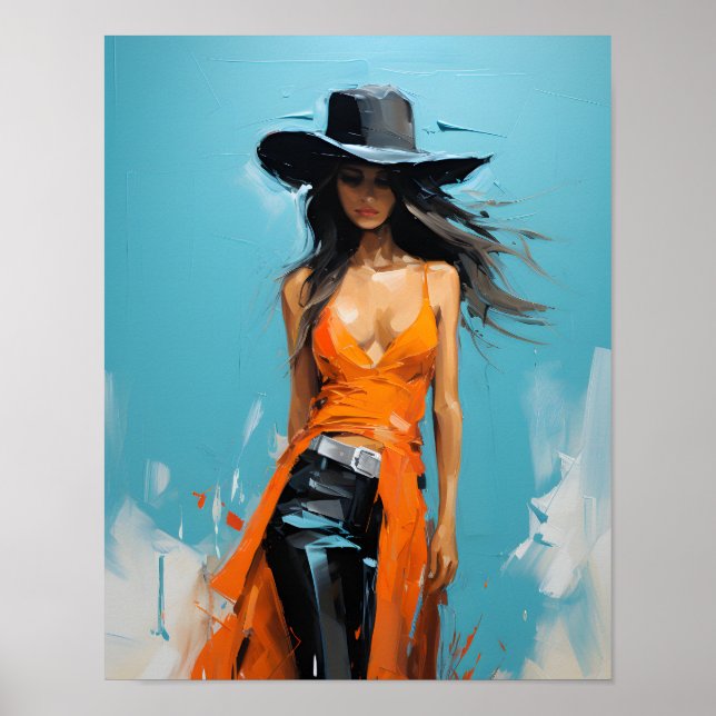 Coastal Cowgirl Poster esthétique de la décoration (Devant)