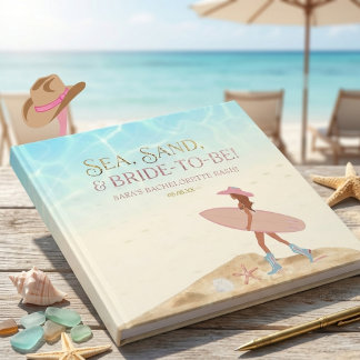 Coastal Cowgirl Sea Sand Boots Beach Guest Book