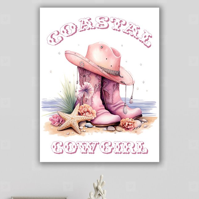 Coastal Cowgirl Wallart Canvas (Creator Uploaded)