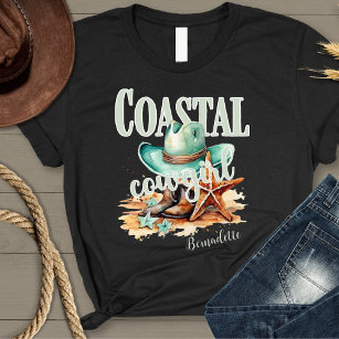 Coastal Cowgirl with Personalize Name T-Shirt