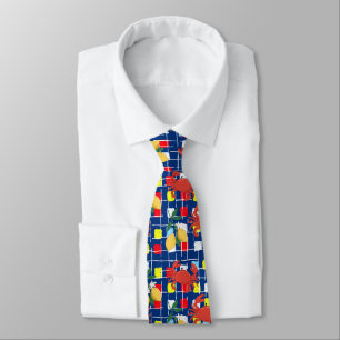 Coastal Crab and Lemon Pattern Tie