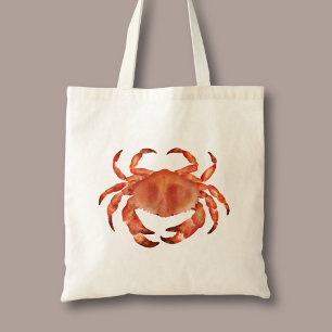 Coastal crab tote bag