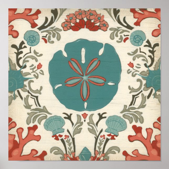 Coastal Damask I Poster (Front)