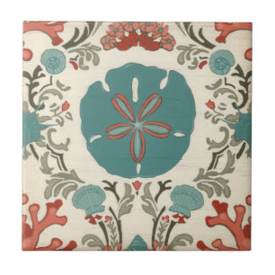 Coastal Damask I Tile