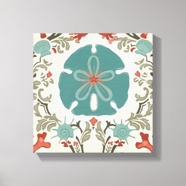 Coastal Damask II Canvas Print (Front)