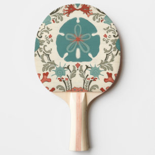 Coastal Damask II Ping Pong Paddle