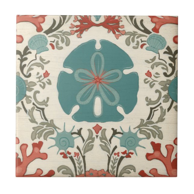 Coastal Damask II Tile (Front)