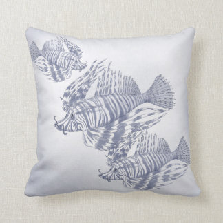 Coastal Decor  Blue fish Throw Pillow