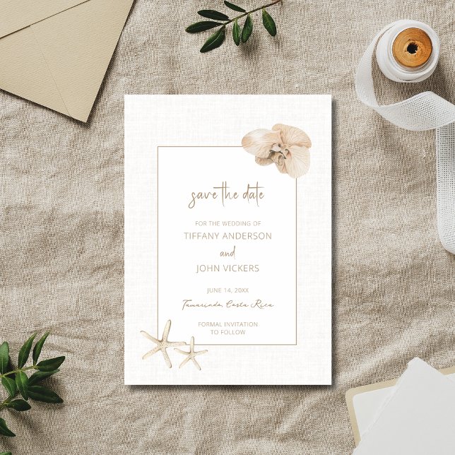 Coastal Elegance Photo Wedding Save the Date (Coastal Elegance Photo Wedding Save the Date)