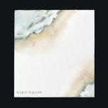 Coastal Elegant Sea Waves Sand Beach Watercolor  Notepad<br><div class="desc">For any further customisation or any other matching items,  please feel free to contact me at yellowfebstudio@gmail.com</div>