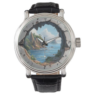 Coastal Escape" - Nautical Brocken Window Watch