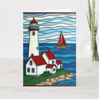 Coastal Fathers Day Art Card