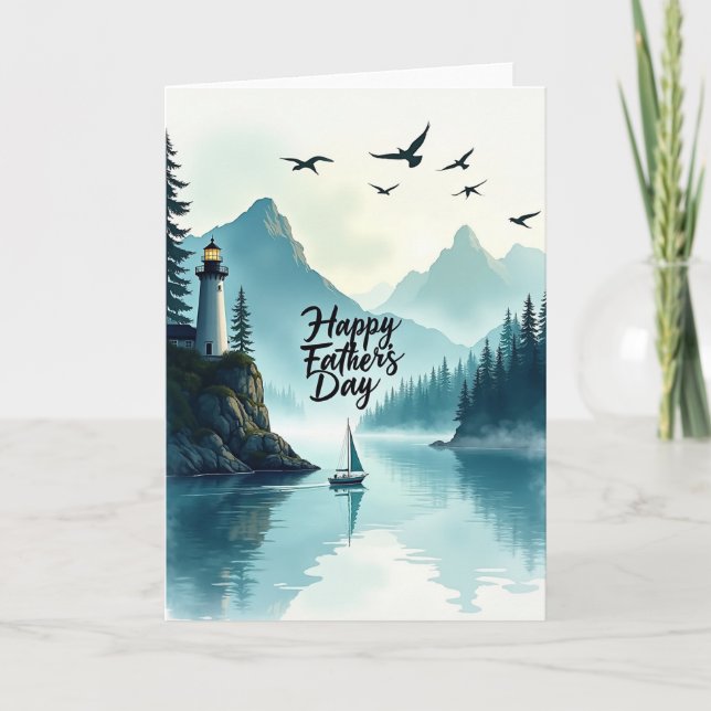 Coastal Fathers Day Beacon Card (Front)