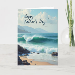 Coastal Fathers Day Wave Card