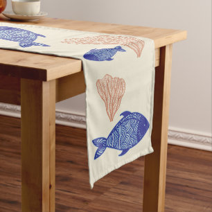 Coastal Fish & Coral Table Runner 