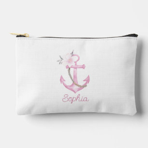 Coastal Floral Anchor Toiletry Bag   Nautical Trav