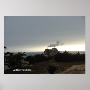 Coastal Fog and Smoke Poster