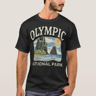 Coastal Forest Landscape Hoh Rainforest Olympic T-Shirt