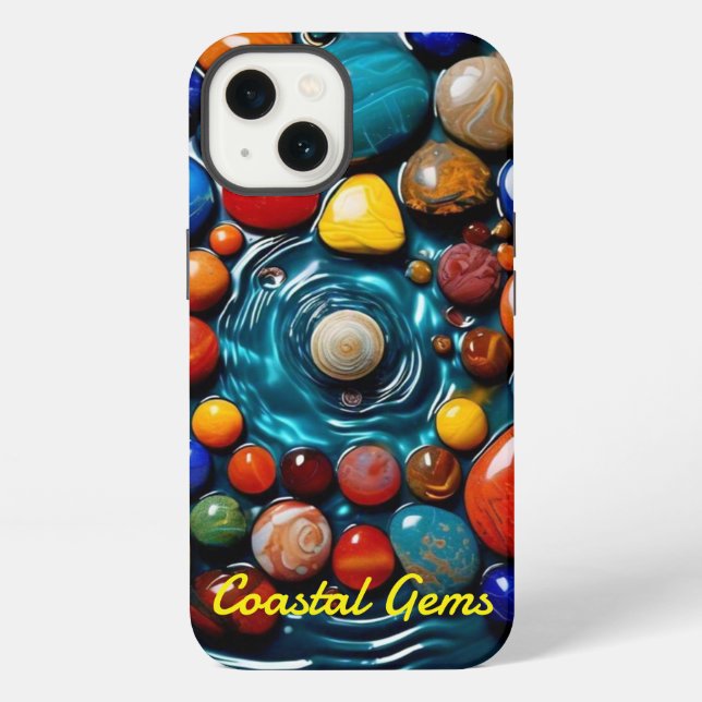 "Coastal Gems Unveiled" iPhone Case (Back)