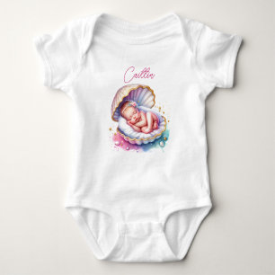 Coastal Girl's Baby Shower Personalized Bodysuit