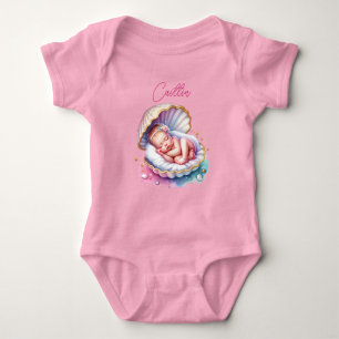 Coastal Girl's Baby Shower Personalized Bodysuit