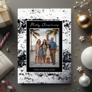 Coastal Glam Foil Christmas Card Template Custom 