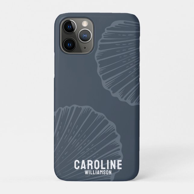 Coastal granddaughter nautical blue seashell Case-Mate iPhone case (Back)