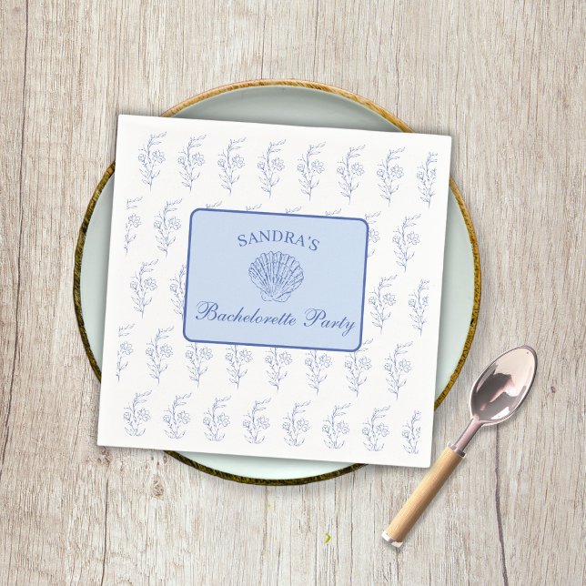 Coastal Grandma Beach Bach Bachelorette Weekend Napkin (Coastal Grandma Beach Bach Bachelorette Weekend Napkins)