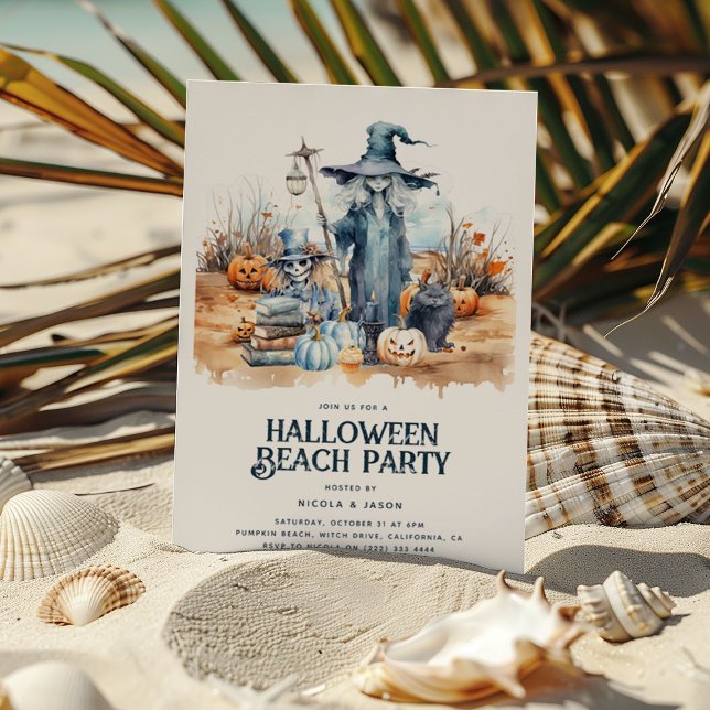 Coastal Halloween Beach Party Invitation (Creator Uploaded)