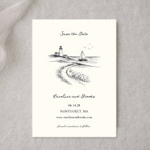 Coastal Hand Drawn Black & White Wedding