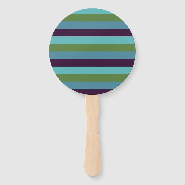 Coastal harmony stripes hand fan (Front)