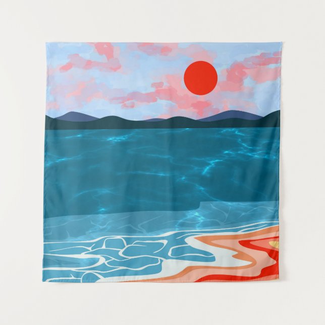 Coastal Hues Tapestry (Front)