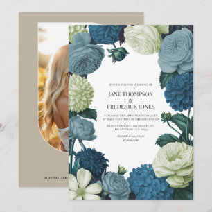 Coastal Juniper, Tidal Foam & Deep Reef Blue  Invitation
