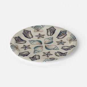 Coastal Kaleidoscope I Paper Plate