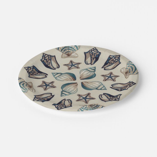 Coastal Kaleidoscope I Paper Plate (Angled)