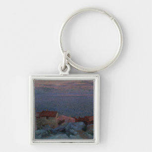 Coastal Landscape (oil on canvas) Keychain