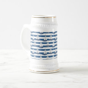 Coastal Life Oceans Blue Beer Stein